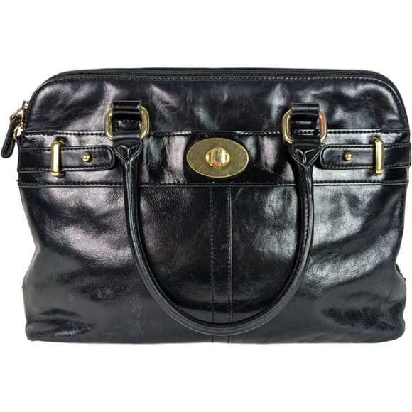 Giani Bernini Handbags - Giani Bernini Black Genuine Leather Satchel